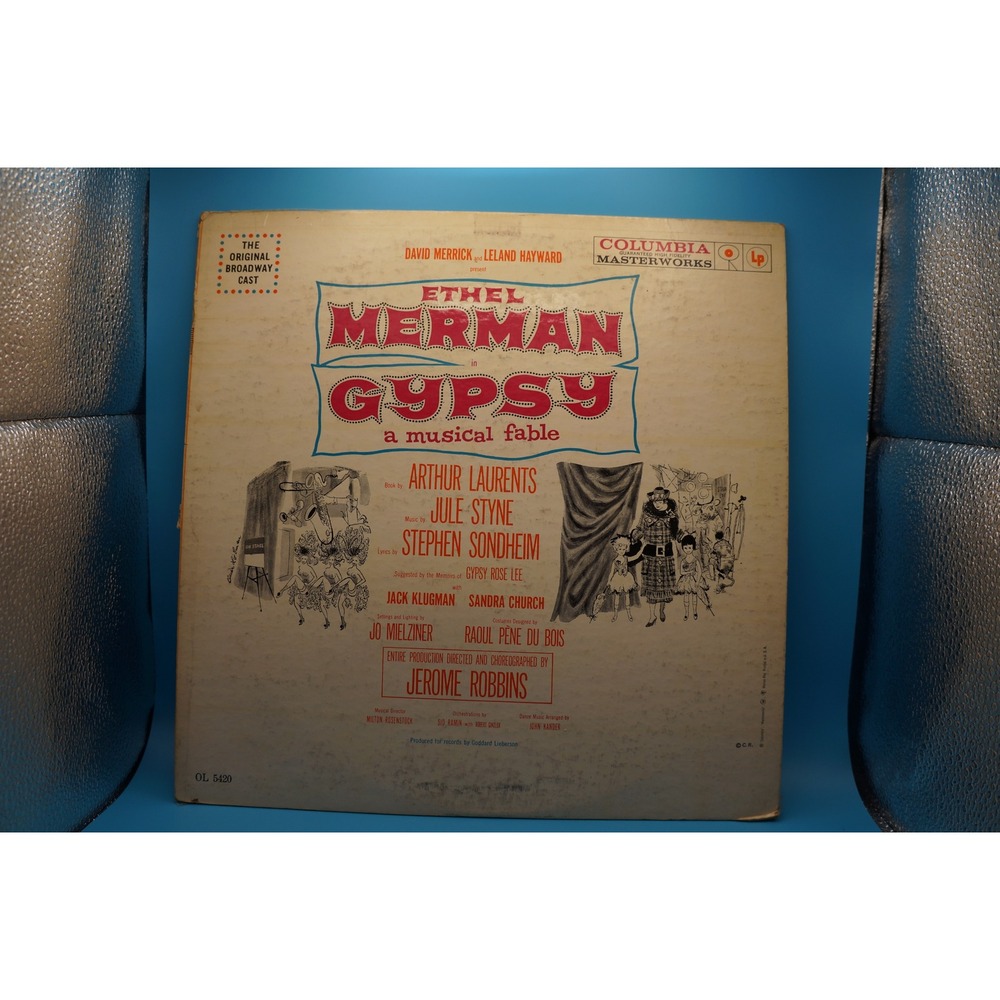 Gypsy Original Broadway Cast Vinyl Ethel Merman Columbia Masterworks OL 5420 LP